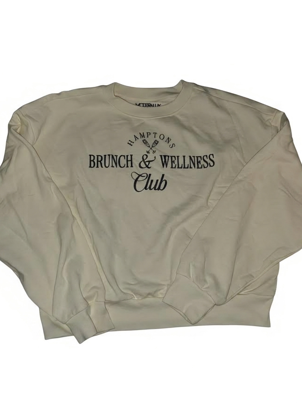 Modern Lux Cream Brunch & Wellness Club Crewneck
